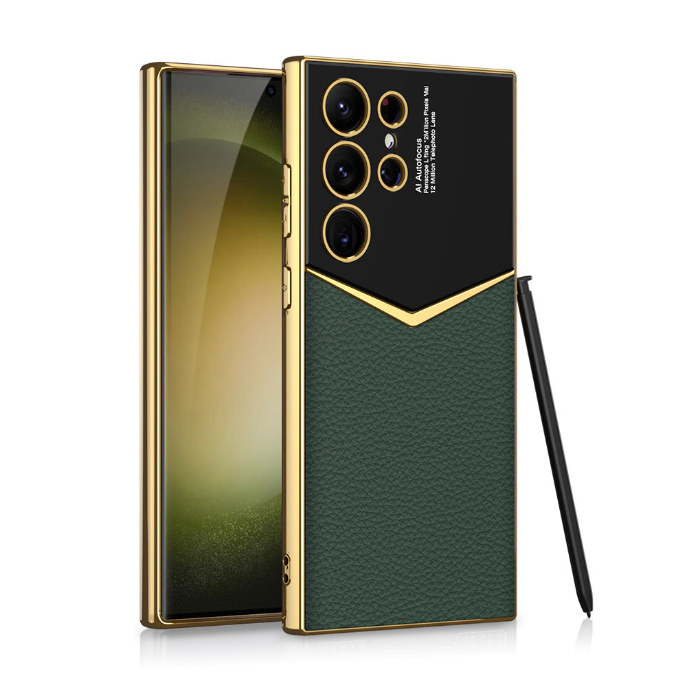 Electroplated Leather Case For Samsung Galaxy S23 Ultra🔥Buy 2 get 10% Off Extra Auto🔥